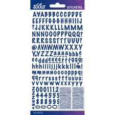 Crafts Stickers Sticko Cobalt Blue Marker Small Alphabet Numbers Letters