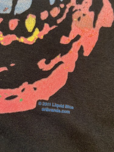 2011 LIQUID BLUE Artbrand Neon Skull Skully with Sunglasses Medium NWOT - Picture 3 of 6