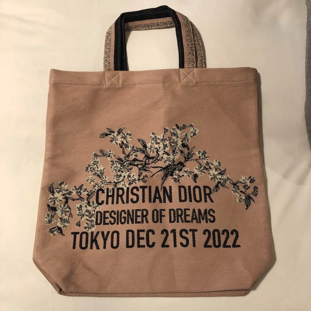 Sac fourre tout Christian Dior Designer Of Dreams coton rose 37 x 38 cm Tokyo limité