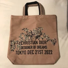 Christian Dior Tote Bag Designer Of Dreams Pink Cotton 37x38cm Tokyo Limited