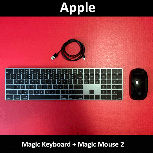 Apple Magic Mouse 2 + Magic Keyboard mit Ziffernblock Bundle (Space Gray)