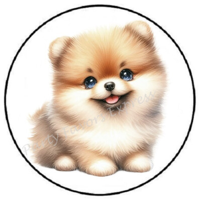 POMERANIAN DOG ENVELOPE SEALS LABELS STICKERS PARTY FAVORS
