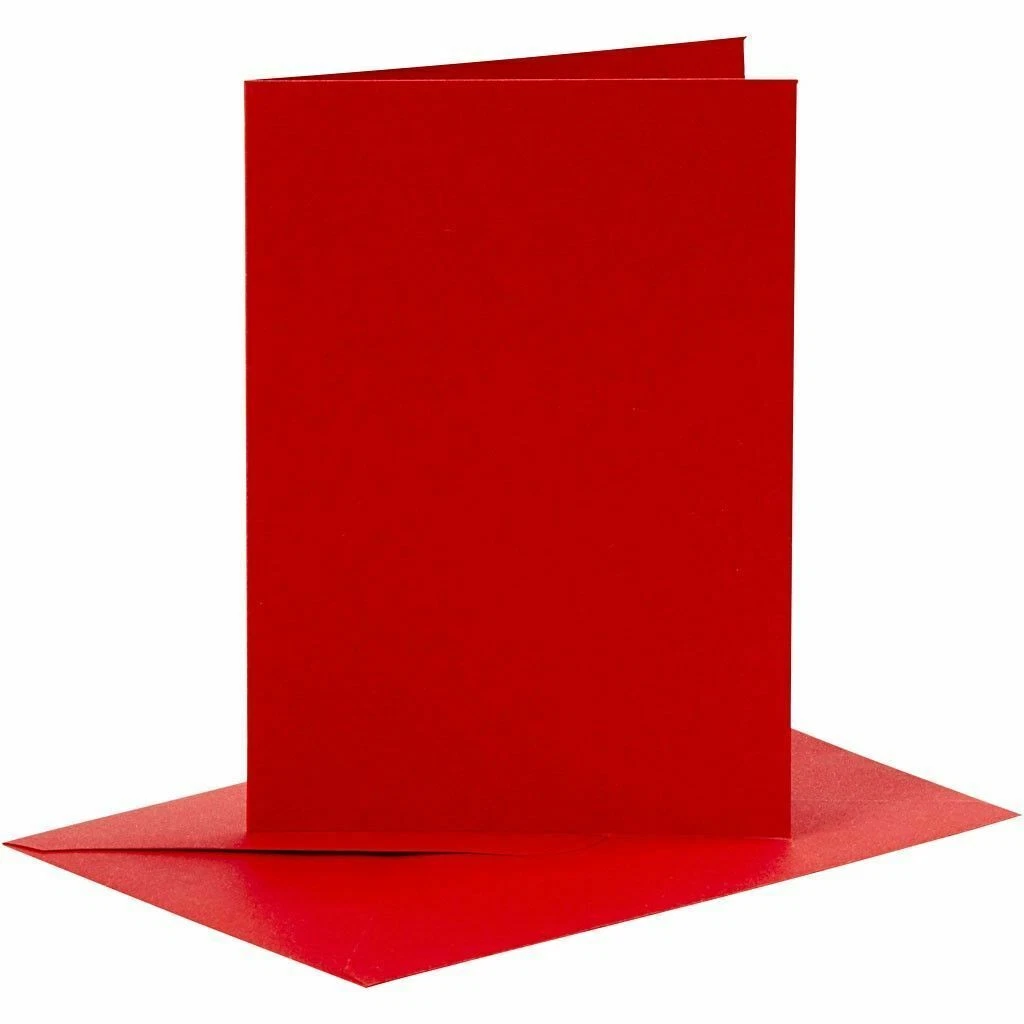 Tarjetas y sobres en blanco rojos o verdes A6 para hacer tarjetas de Navidad 230 gsm