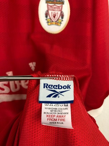 Liverpool Home football shirt 1998 Soccer Reebok Jersey Mens Red Trikot Size 2XL - Picture 8 of 12
