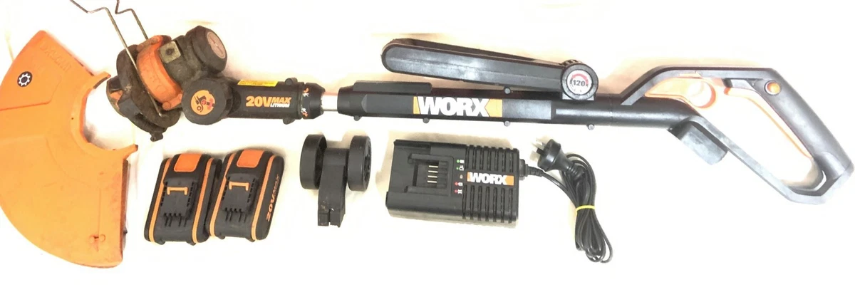 WORX WG169E.5 3in1 Cordless Grass Trimmer 2 x Battery Charger