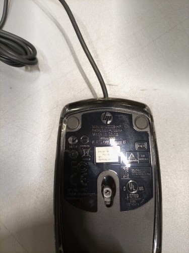 Genuine Original Black HP M-U0009-HP1 Optical USB Computer Mouse w/ Scroll Wheel - Picture 6 of 6