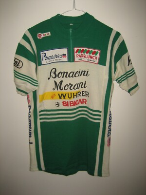 Benacini Morani Wuhrer vintage jersey shirt cycling maglia ciclisme 70's size L