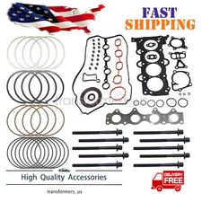 Head Gasket Bolts&Piston Rings Set For 2012-2016 Hyundai Kia Accent Rio 1.6L L4
