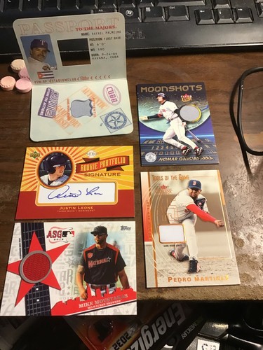 4 Awesome MLB Star Auto and Jerseys Pedro/Nomar/Moose...
