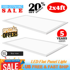 LED Panel Light 2x4FT,75W Recessed Edge-Lit Drop Ceiling Troffer LED Flat Lights