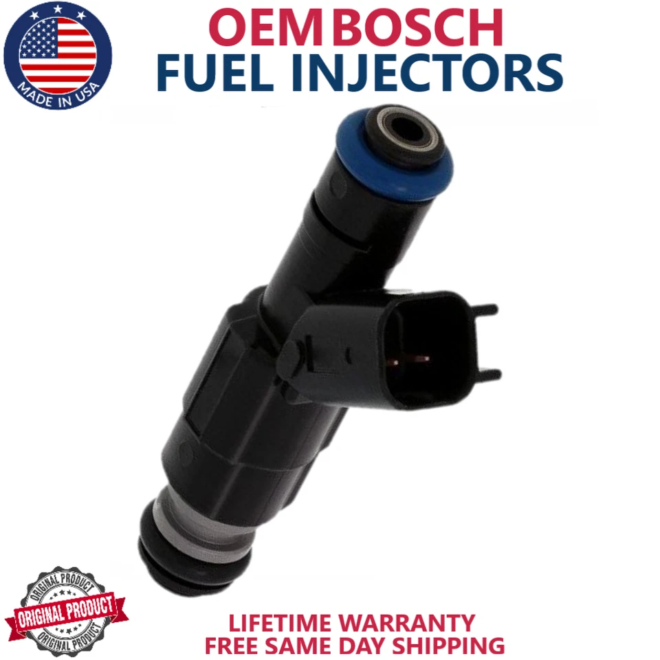 x6 OEM BOSCH Fuel Injectors For 2000, 2001, 2002, 2003 Dodge Ram 1500 Van 5.2L V - Image 3 of 4
