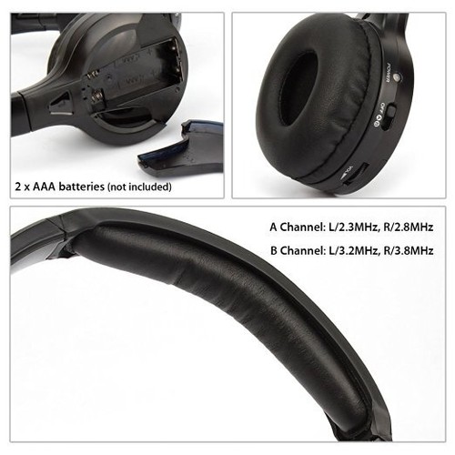 Auriculares inalámbricos infrarrojos IR Auriculares 2 canales para DVD C3R2 en el automóvil - Imagen 7 de 12