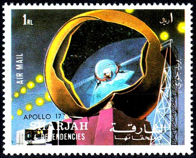 Sharjah postfrisch MNH Raumfahrt Apollo 17 Mond Landung Usa Nasa Funk Turm / 5