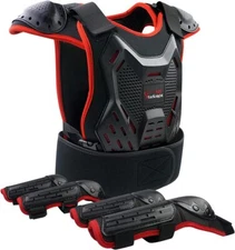 Kids Motorcycle Chest Protector Set Armor Vest ATV Knee Elbow Pads Guards Gifts