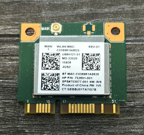 HP 752601-001 Wireless Card