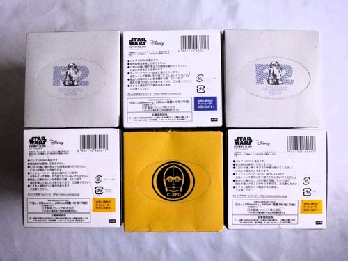 Star Wars R2-D2 C-3PO Kleenex Tissue 6 Box Set Japan 2016 Vintage Unused Rare ! - Picture 3 of 7