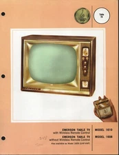 TV Ad Sheet - Emerson - 1961 - Table TV - With or Without Remote Control