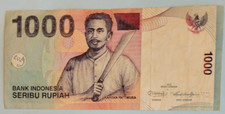 INDONESIA 1000 RUPIAH 2012 CIRCULATED BANKNOTE,  Multi-Ship Discounts Given