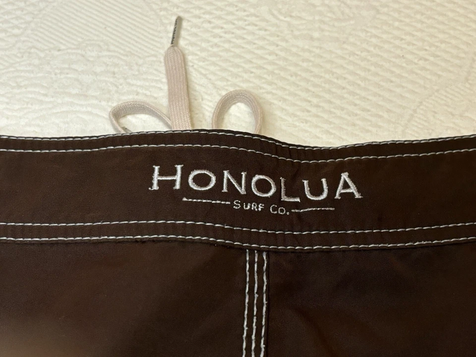 Honolua Surf Co Brown Boardshorts Swim Trunks Men's Size 40 - Image 3 of 4