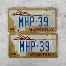 1988-91 Montana Highway Patrol License plate collection MHP-39  police trooper