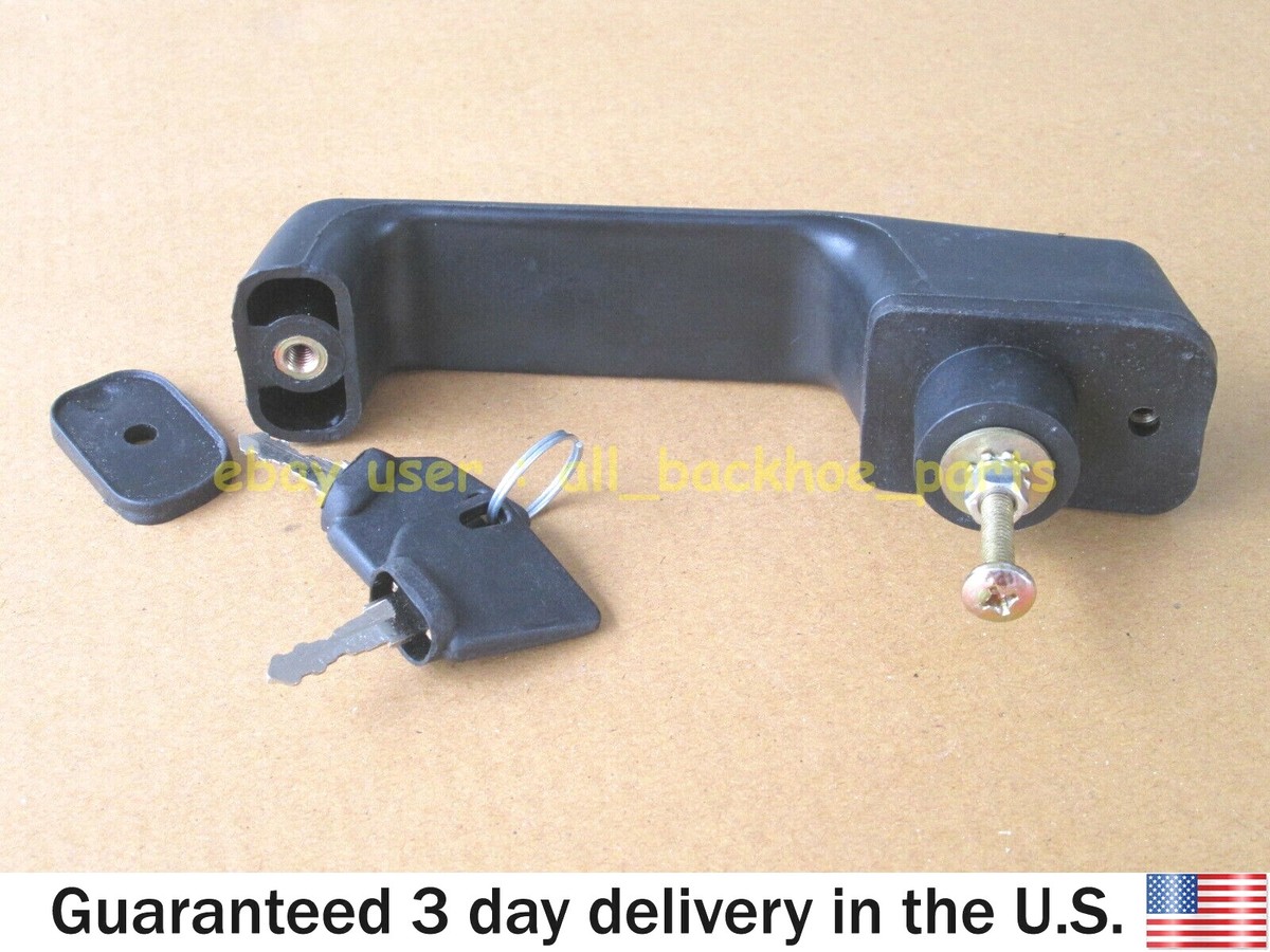 JCB BACKHOE - DOOR HANDLE WITH 2 KEYS (PART NUMBER 123/06547 701