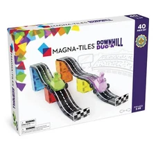 MAGNA TILES 40 Piece Magnetic Vehicle Set with Ramps and Road Squares