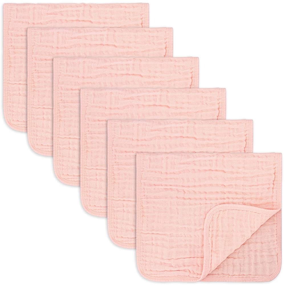 Comfy Cubs Burp Cloths, Lace, 6-Pack, 20" X 10"