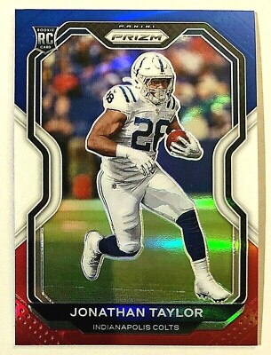 2020 Panini Prizm Jonathan Taylor RC #332 Red, White & Blue Prizm SP COLTS