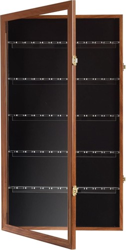 Spoon Display Case 60 Pcs Tea Souvenir Collection Walnut Holder Wall Rack Frame - Picture 14 of 15