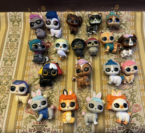 LOL Surprise Pets Jitter Critter Jitterbug Bunny 3” LOT of 19 Cat Dog Owls
