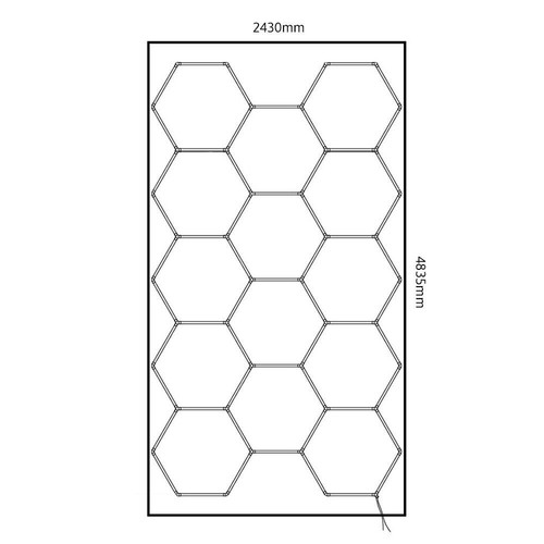 3/5/8/11/14/28 Hexagon LED Lighting Car Detail Garage Workshop Retail Wall Light - Picture 39 of 39