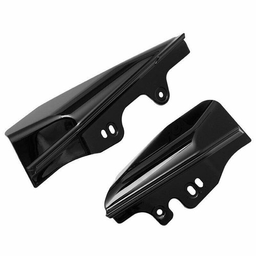 Pair Gloss Black Mid-Frame Air Deflector Heat Shield For Harley Touring 01-2008 - Picture 8 of 12