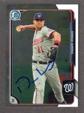 2015 BOWMAN CHROME BCP 69  Drew Ward  NATIONALS  SIGNED AUTOGRAPH AUTO COA