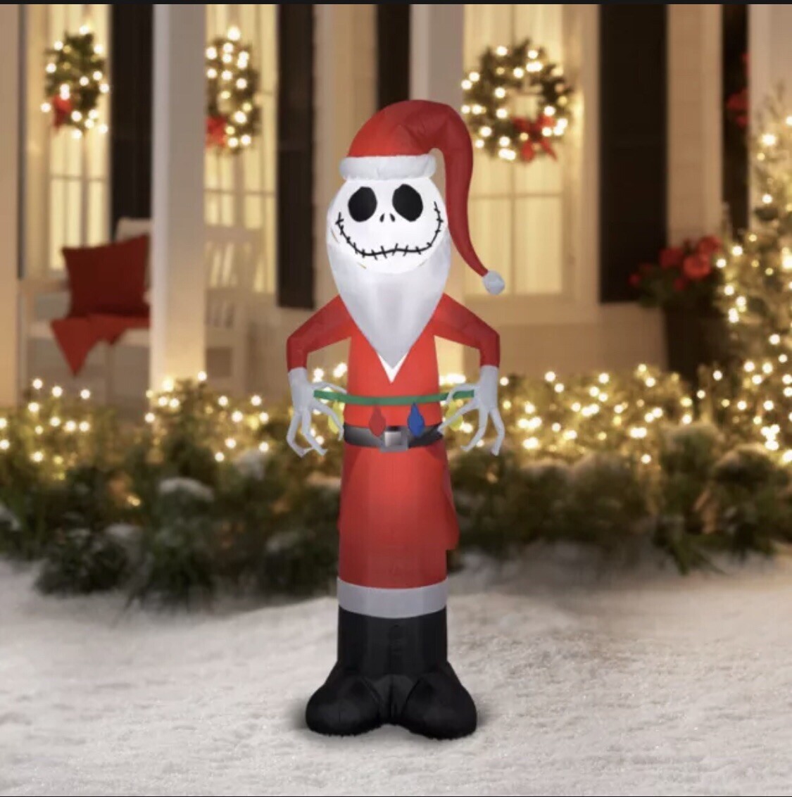 Nightmare Before Christmas Jack Skellington Santa Suit Inflatable