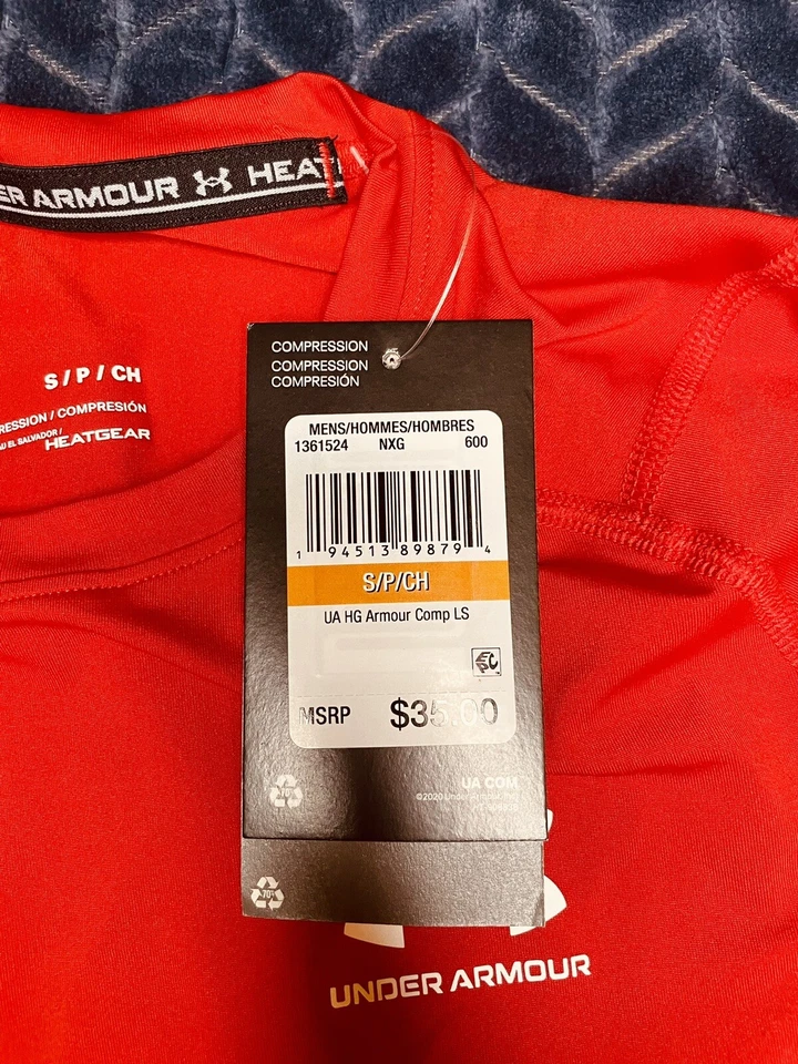 Under Armour Med HG Comp LS Mens Gents Baselayer Top Compression Armor Thermal - Image 4 of 4