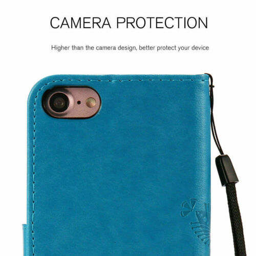 Leather Tree Cat Wallet Phone Case For iPhone 11 12 13 14 Pro Max XS XR SE 6 7 8 - Picture 15 of 54