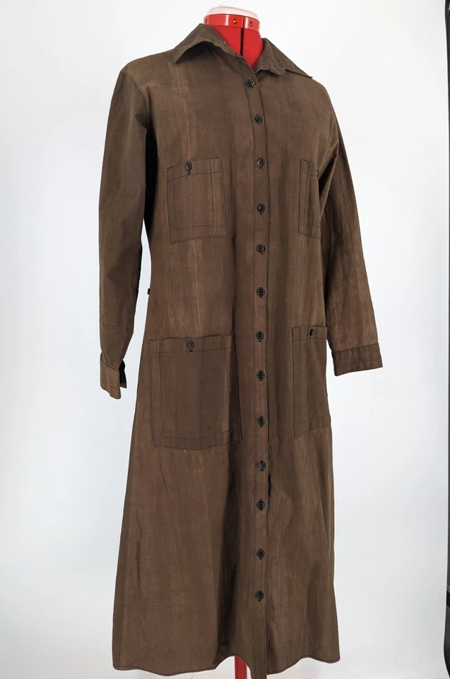 Barbro Sörman 复古 50 年代 60 年代瑞典棕色斜纹工作艺术家浅夹克棕色 — 第 2/4 张图片