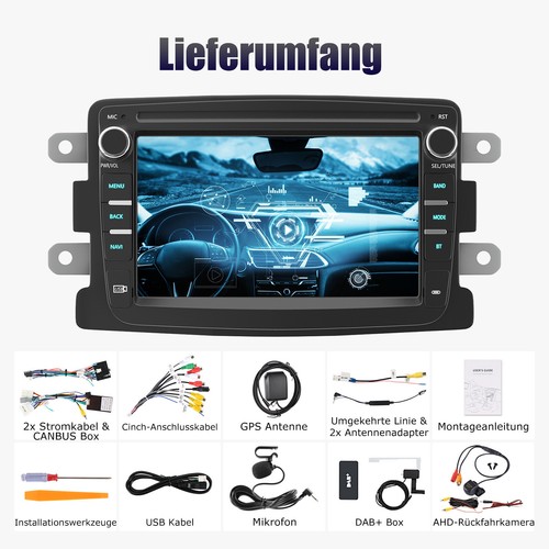 DAB+ Android 14 Carplay Autoradio GPS Navi +Kam Für Renault Dacia Duster Dokker - Bild 14 von 14