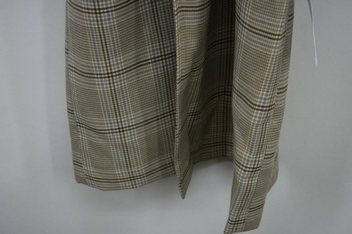 Topshop Womens Editor Check Trench Coat Notched Lapel Snap Flap Pocket Belt Sz 6 - Picture 3 of 7