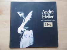 Andre Heller Autogramm signed LP-Cover "Bei lebendigem Leib - Live" Vinyl