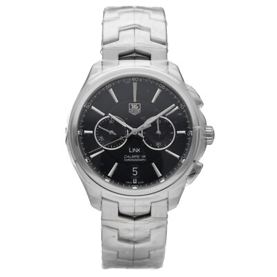Tag Heuer Link CAT2110 Chronograph Black Dial Steel 38mm Automatic