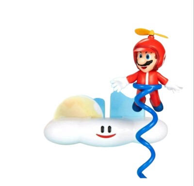 cloud with fishing pole super mario Nintendo Lakitu 4 Articulated Figure | Super Mario 4 Inch Action Figure World Of Nintendo Wave 15 - Lakitu with Fishing Pole, Figures Super Mario Lakitu 4" Action