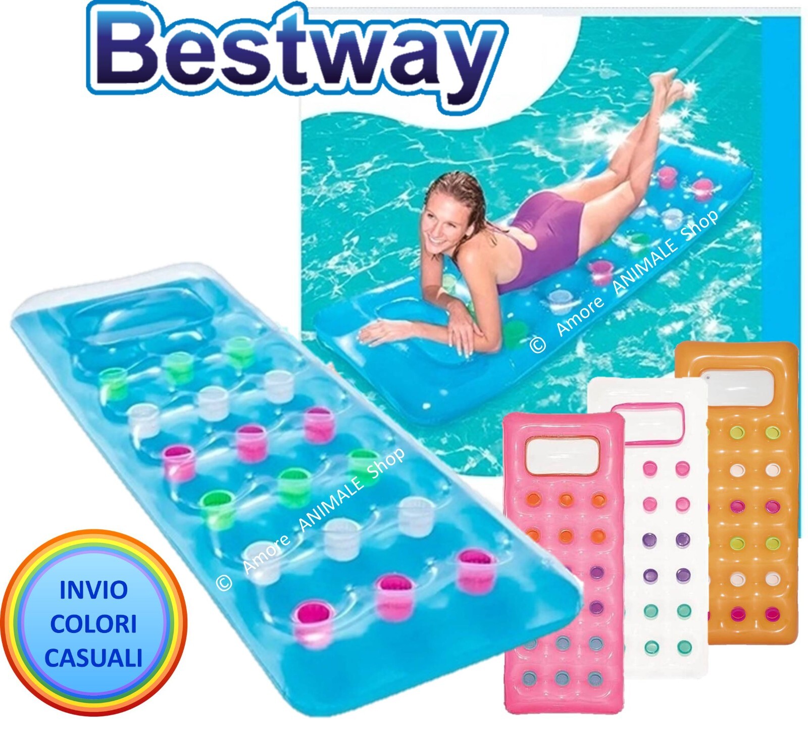 Bestway Colchón Inflable Para Piscina Mar Cm 188x71 Fashion Lounge / 43040