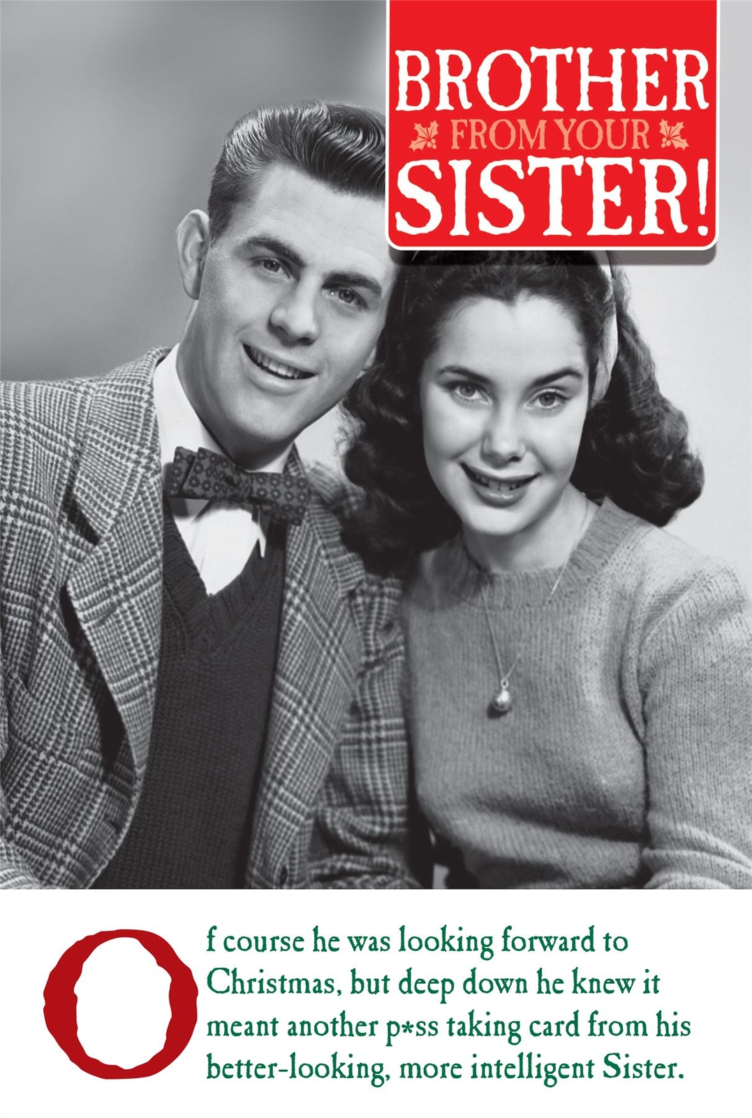 On The Ceiling, Piss-Taking, Brother From Sister, Christmas Card, 159x235mm