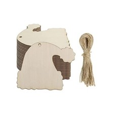 20pcs Santa Hat Wood Cutouts Unfinished Wooden DIY Craft Tags Ornaments with