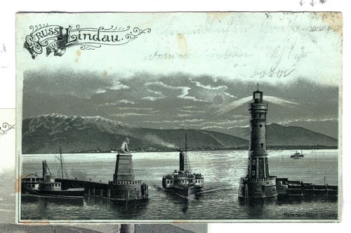 BAVARIA Card Paquebot *SCHIFFSPOST* CDS Underpaid Lindau Switzerland 1901 30.14 - Picture 4 of 6