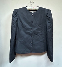 Vintage Peabody House International Size 11/12 Wool Puff Sleeve Blazer Black