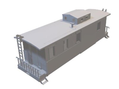 Resin printed Caboose with an Interior