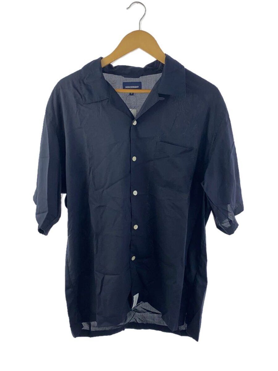 Descendant Short Sleeve Shirt 3 Rayon Navy Solid Used | eBay