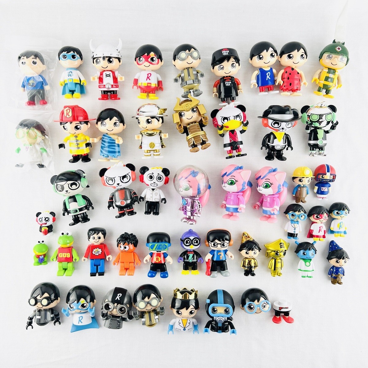 HUGE LOT Ryan's World Bonkers Toys 40 Figures Parts Various Sizes